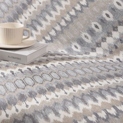 Rideau Occultant Sur Mesure, Tissu Chenille, Motifs Ethniques