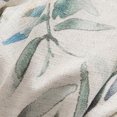 Rideau chenille feuilles de saule naturelles Vert