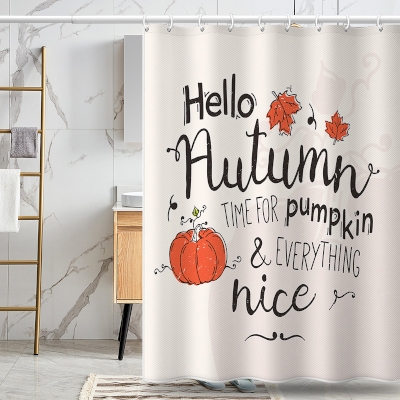 Spooky Halloween Pumpkin Shower Curtain
