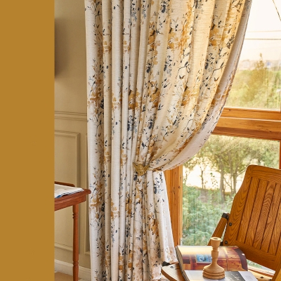 Sheer Relief Lines Wicker Weave Fabric Curtains