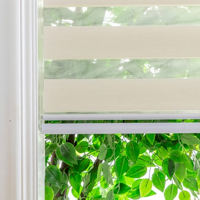 Custom Dual-Layer Waterproof Cassette Zebra Roller Shades