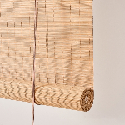 LUMINA Custom Bamboo Roller Shades, Natural Eco-Weave, Light Filtering
