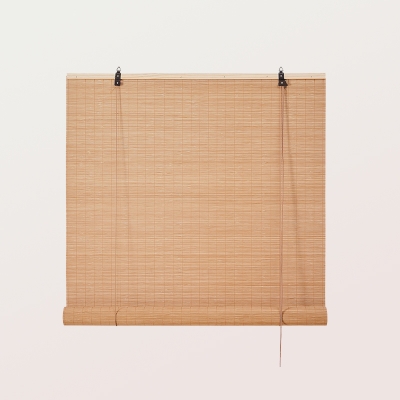 LUMINA Custom Bamboo Roller Shades, Natural Eco-Weave, Light Filtering