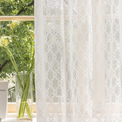 Floral Print Voile Custom Sheer Curtains