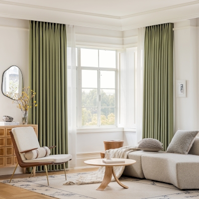 SAULETTE Luxury Chenille Jacquard Blackout Custom Curtains