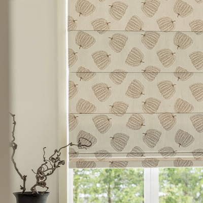 PUMPI Pumpkin Chenille Custom Roman Shades