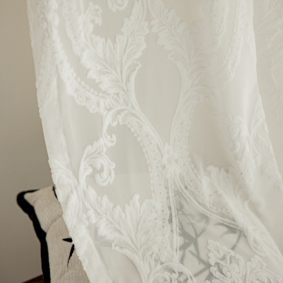 Baroque Embossed Textured Custom Sheer Curtains