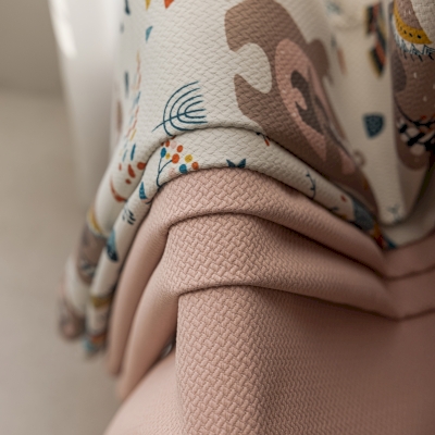 OURSON Embroidered Bear Kids Blackout Custom Curtains