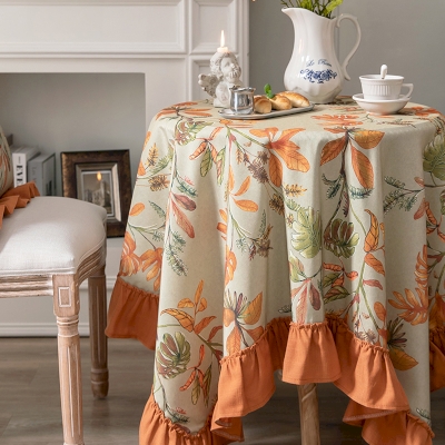 Nappe Rectangulaire AUTOMNE avec Motif Feuillage Automnal