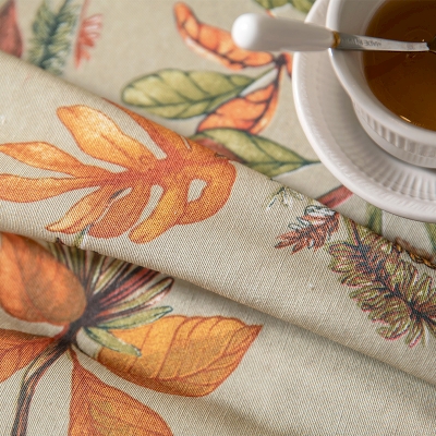 Nappe Rectangulaire AUTOMNE avec Motif Feuillage Automnal