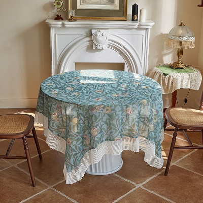 Dark Blue Pomegranate Tablecloth, Rectangle Tablecloths, Square Tablecloths