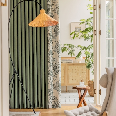 Rose Branch Velvet-Texture Custom Blackout Curtains