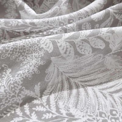 SCHAB Gray Fern Linen-Fiber Custom Sheer Curtains