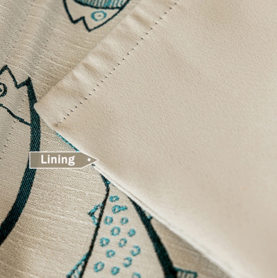MARVINA Ocean Fish Chenille Custom Roman Shades