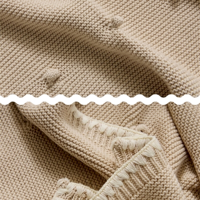 Plaid en Tricot uni Pour Enfant, Plaid Coton