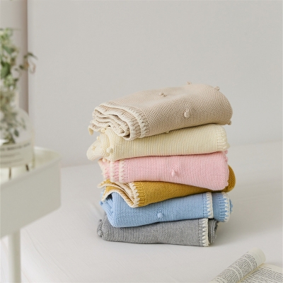 Plaid en Tricot uni Pour Enfant, Plaid Coton