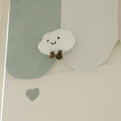 AMORE Heart Pattern Soft Fabric Custom Roman Shades
