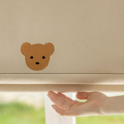 CUBBY Embroidered Bear Custom Kids Room Roman Shade