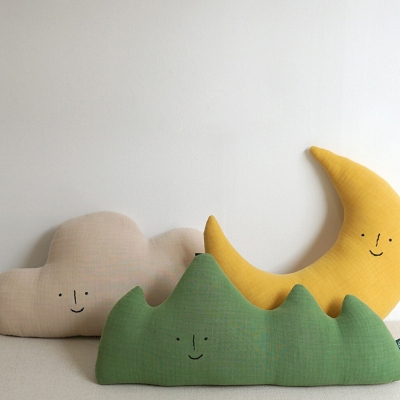 Coussin en Coton en Forme de Nuage et de Lune Pour Enfants