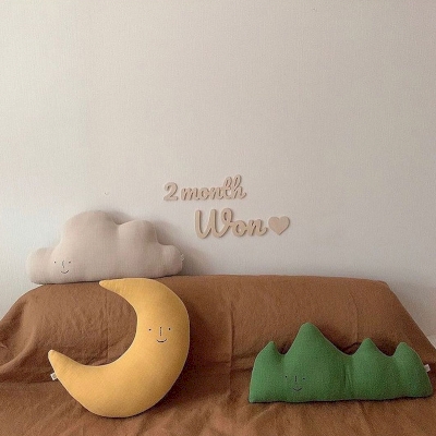 Coussin en Coton en Forme de Nuage et de Lune Pour Enfants