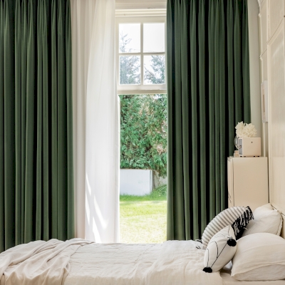 Rideau Occultant Sur Mesure VENISE, Tissu velours non feu M1