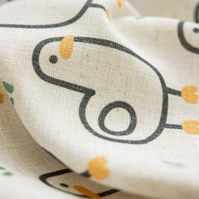 Duck Pattern Linen-Blend Kids Nursery Curtains
