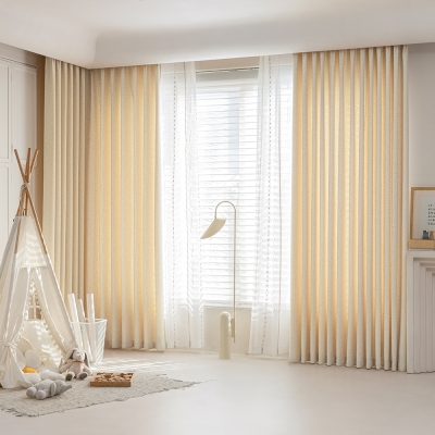 DRAGÉE Textured Jacquard Cotton-Linen Custom Kids Curtains