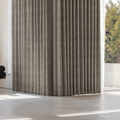 BARRA Striped Textured Cotton-Linen Jacquard Custom Curtains