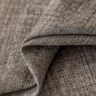 BARRA Striped Textured Cotton-Linen Jacquard Custom Curtains