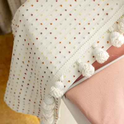 Rideau Sur Mesure Occultant Pixel, Tissu Chenille Jacquard, Motif Pointillé