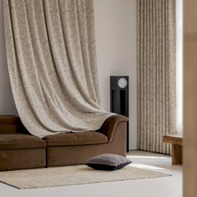 TERRA Granite Effect Textured Wool Blend Luxury Custom Curtains