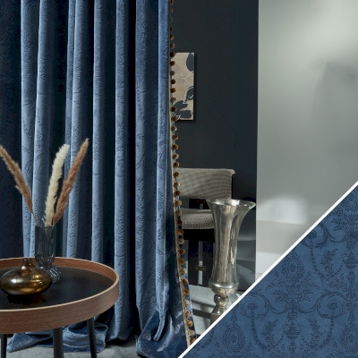 MAJESTIA Rococo Jacquard Silk Velvet Custom Curtains