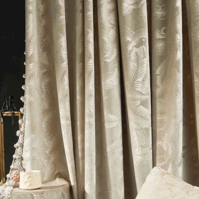 LUMIFOLIA Gold Leaf Alpaca Velvet Shimmering Custom Curtains