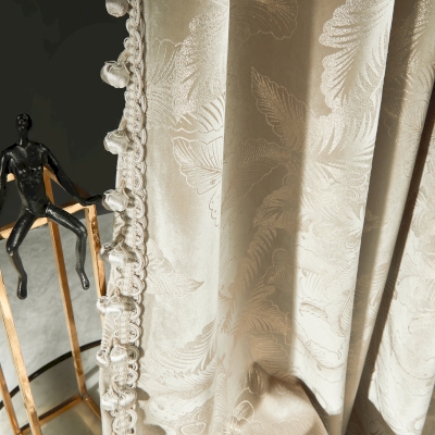 LUMIFOLIA Gold Leaf Alpaca Velvet Shimmering Custom Curtains