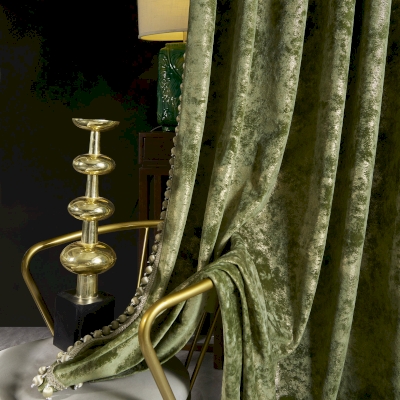 Rideau Sur Mesure Galaxie, Tissu en Velours de Soie, Effet Scintillant