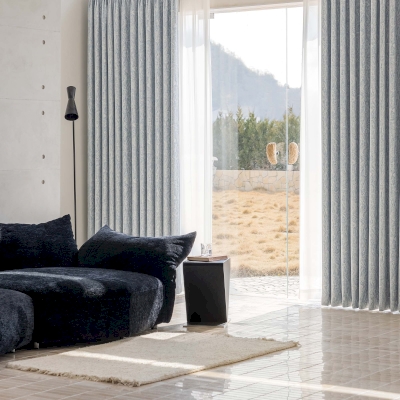 Rideau Sur Mesure TRAME, Chenille Jacquard à Effet Ondulé Naturel, Occultation Totale