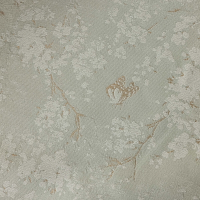 Rideau Sur Mesure ÉLAN, Tissu jacquard chenille, Motif Papillon, Fleur et Branche