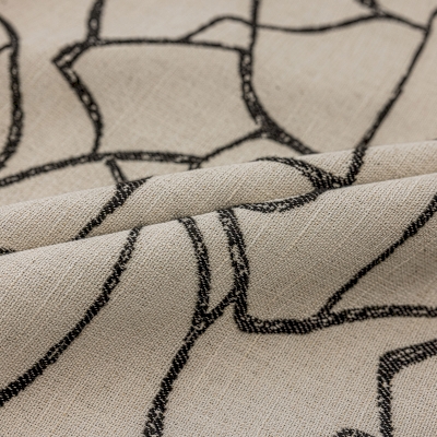 KAVAN Abstract Line Textured Jacquard Modern Custom Curtains
