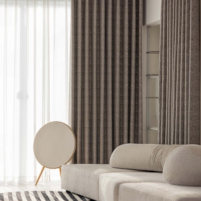 SÈVE Textured Jacquard Wool Blend Custom Curtains