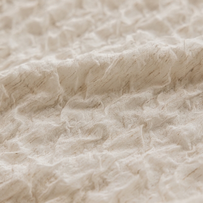 ORÉLIA Textured Crinkled Linen-Look Custom Sheer Curtains