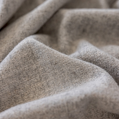 Rideau Sur Mesure HAZEL, Tissu Laine Mélangée, Effet Faux Uni au Tissage à Fines Diagonales