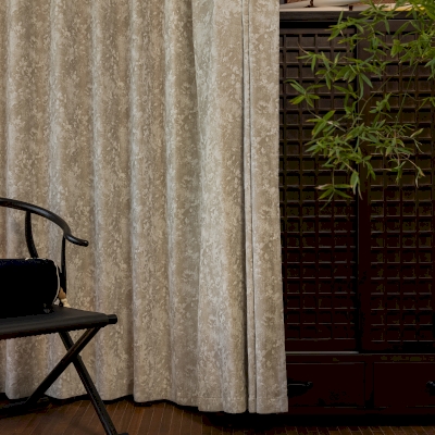 DOWNTON Impressionist Floral Textured Chenille Jacquard Custom Curtains