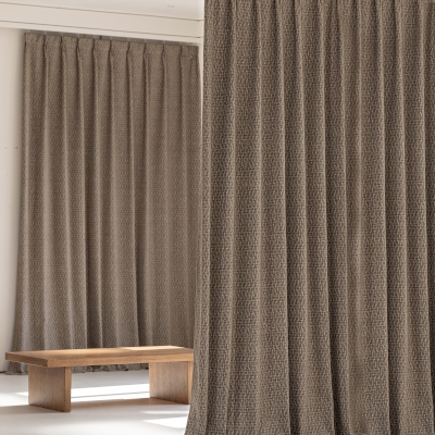 LORVAN Tweed-Look Bouclé Textured Custom Curtains