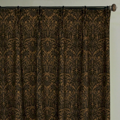 ARCADIA Ornamental Botanical Linen-Blend Custom Curtains