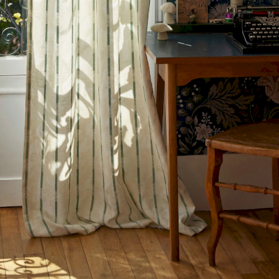 MÉLORIN Embossed Stripe Geometric Textured Jacquard Custom Curtains