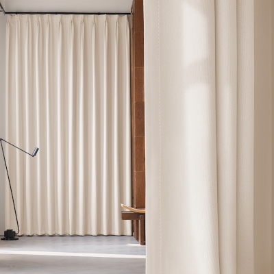 Rideau sur mesure NÉLIO, Tissu Uni, Effet Lin Subtil et Micro-texture Tissée