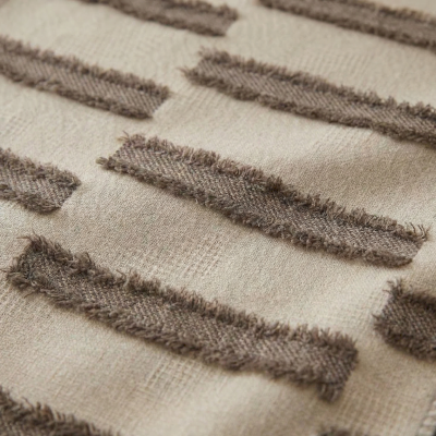 ALDERA Textured Stripe Linen-Look Jacquard Custom Curtains