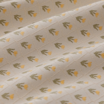 LYSIA Tulip Embossed Jacquard Custom Curtains with Diamond Texture