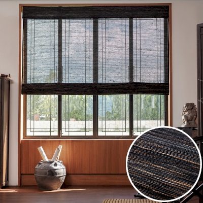 NÉRANO Natural Woven Jute and Bamboo Fiber Custom Roman Shade