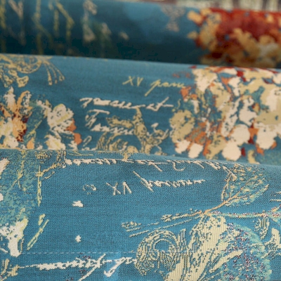 HERBORIA Vintage Floral Textured Jacquard Custom Curtains
